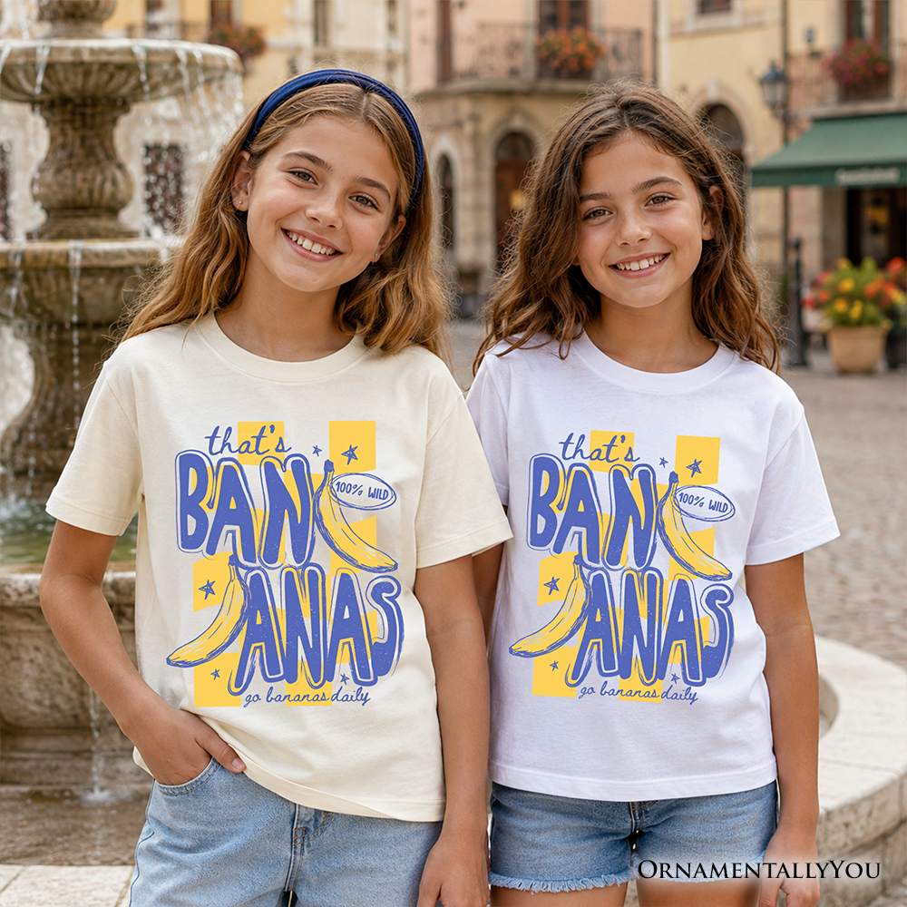 Kids That's Bananas Summer T-Shirt, Funny Tropical Fruit Youth Tee - Grazingbelles