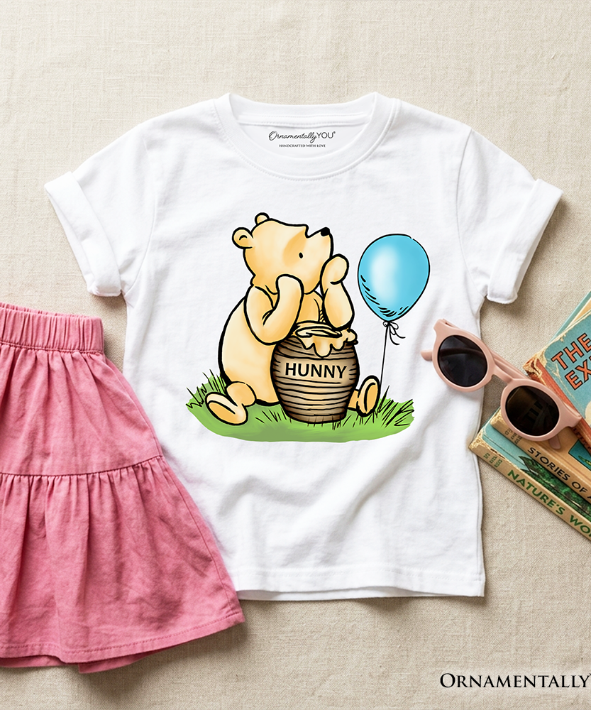 Kids Charming Winnie-the-Pooh Cute T-Shirt, Trendy Youth Tee - Grazingbelles