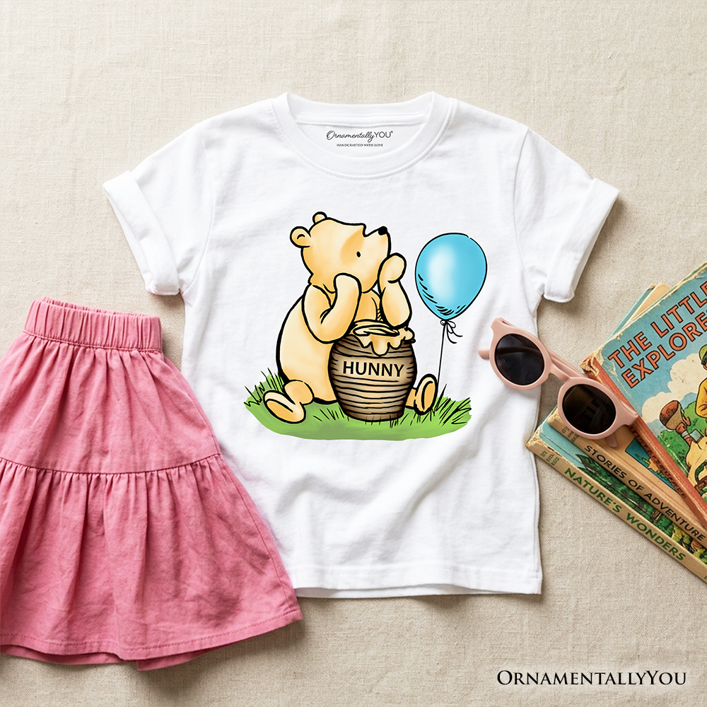 Kids Charming Winnie-the-Pooh Cute T-Shirt, Trendy Youth Tee - Grazingbelles