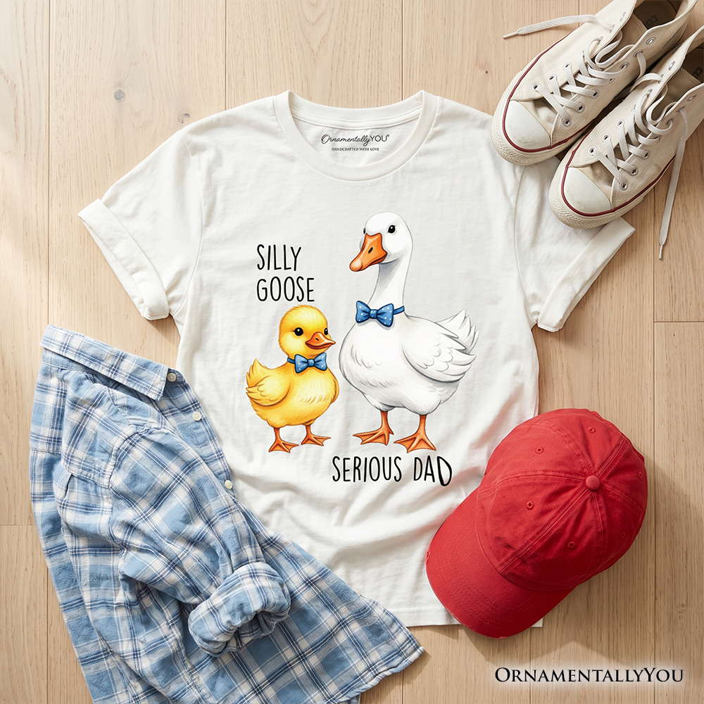 Kids Silly Goose Serious Dad Tie T-Shirt, Cute Duo Youth Tee - Grazingbelles