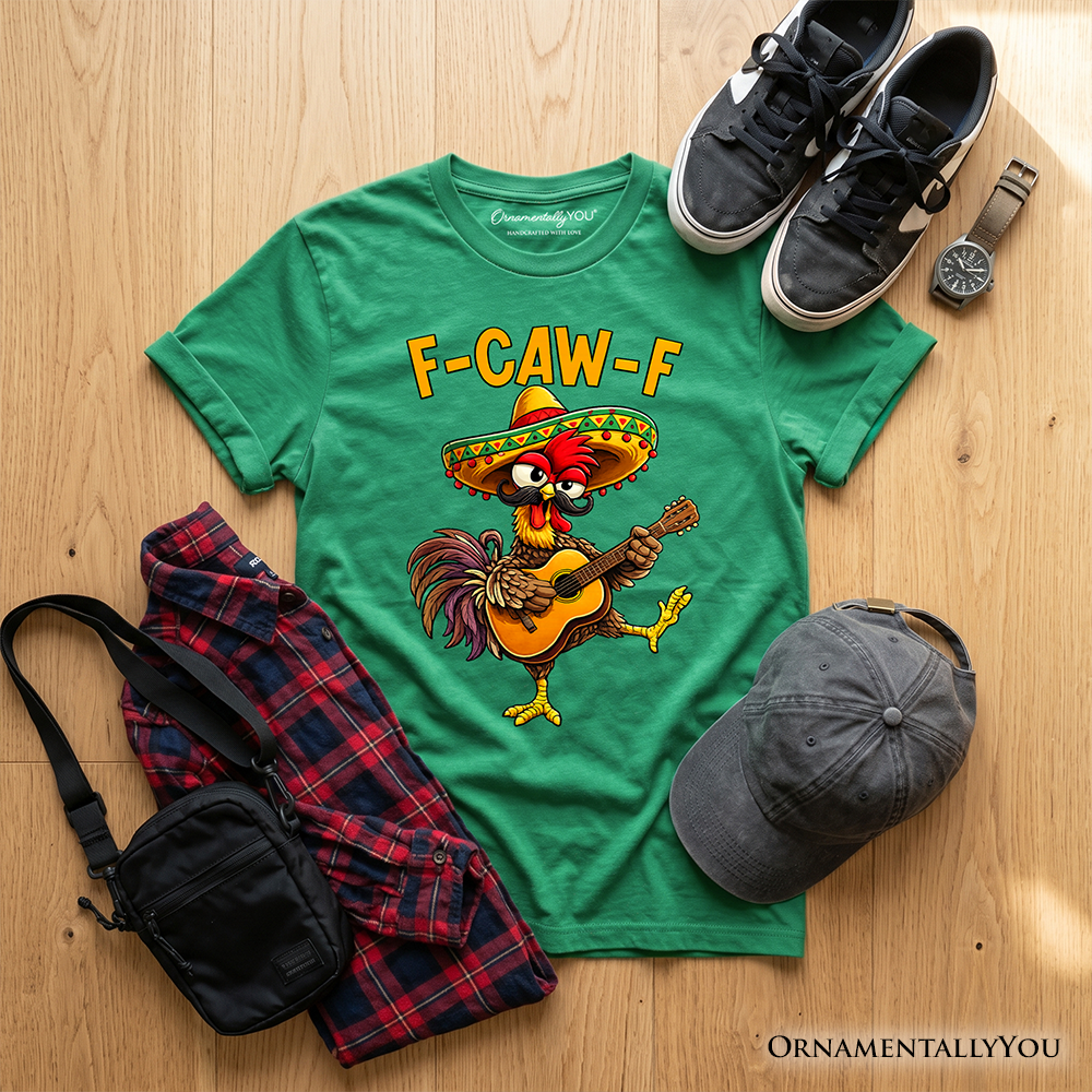 Kids F-CAW-F Rooster Cinco De Mayo T-Shirt, Funny Mexican Youth Tee - Grazingbelles