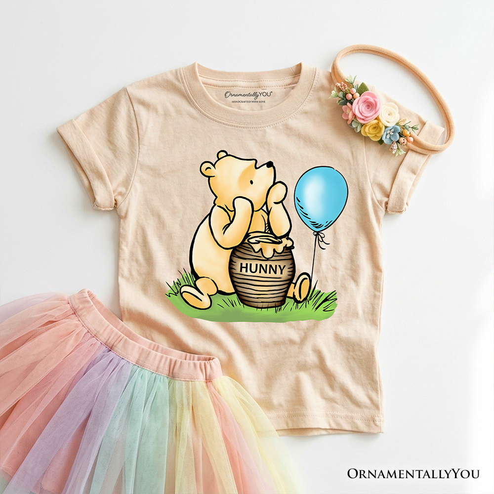 Kids Charming Winnie-the-Pooh Cute T-Shirt, Trendy Youth Tee - Grazingbelles