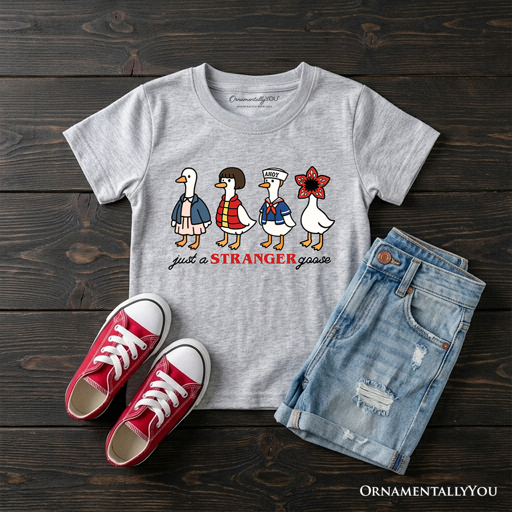 Kids Just a Stranger Goose T-Shirt, Funny Retro Youth Tee - Grazingbelles