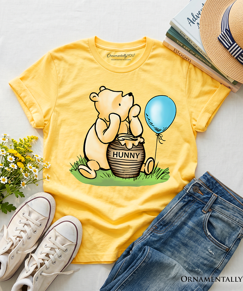 Kids Charming Winnie-the-Pooh Cute T-Shirt, Trendy Youth Tee - Grazingbelles