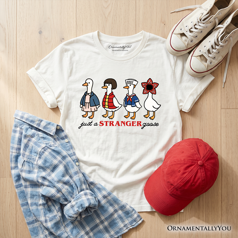 Kids Just a Stranger Goose T-Shirt, Funny Retro Youth Tee - Grazingbelles