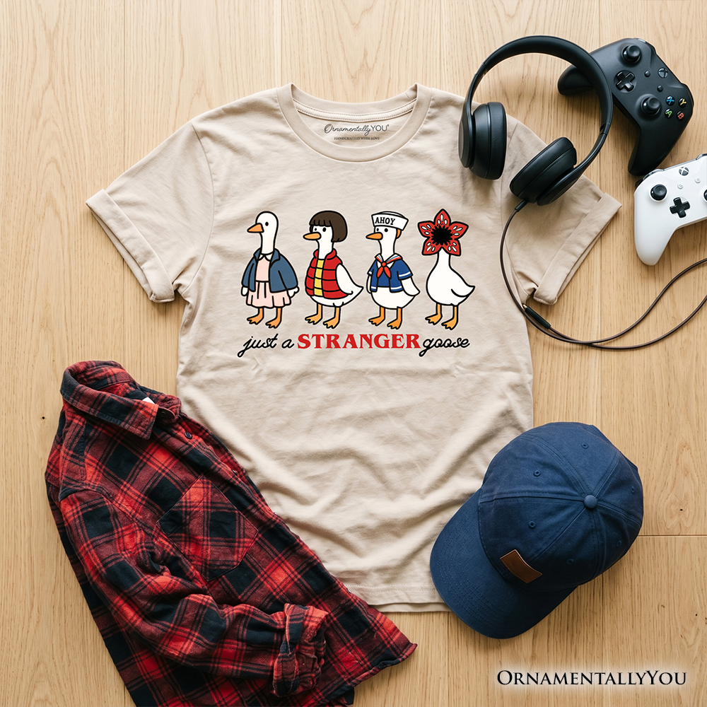 Kids Just a Stranger Goose T-Shirt, Funny Retro Youth Tee - Grazingbelles