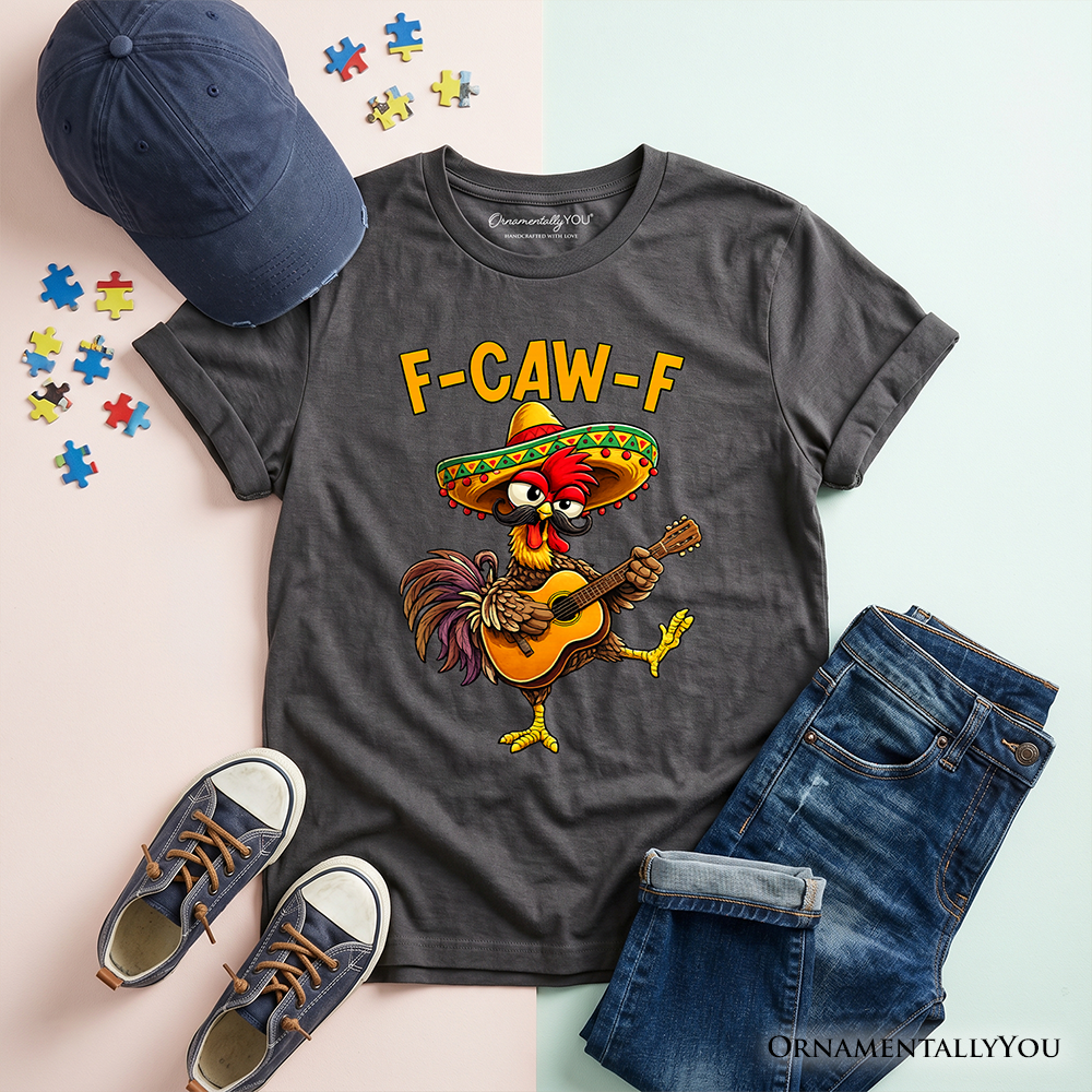 Kids F-CAW-F Rooster Cinco De Mayo T-Shirt, Funny Mexican Youth Tee - Grazingbelles