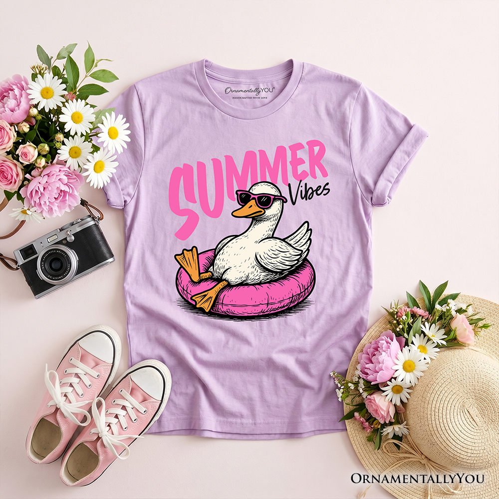 Kids Summer Vibes Goose T-Shirt, Funny Beach Vacation Youth Tee - Grazingbelles