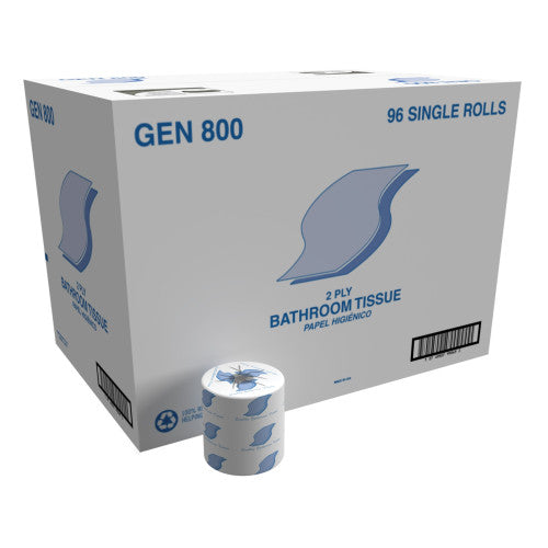 GEN® Standard Toilet Paper, 2-Ply, 420 Sheets, 96 Rolls (GEN800) - Grazingbelles