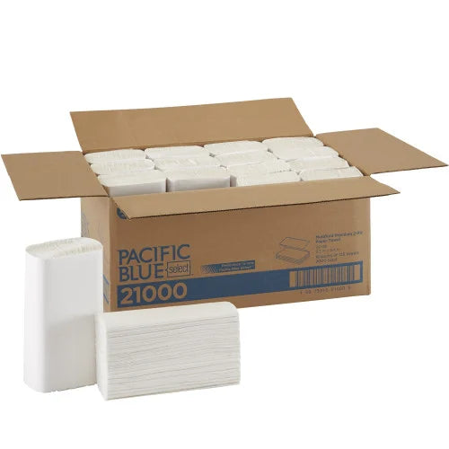 Pacific Blue® Select Multifold Paper Towels, 2-Ply, White, 2000 Towels (21000) - Grazingbelles