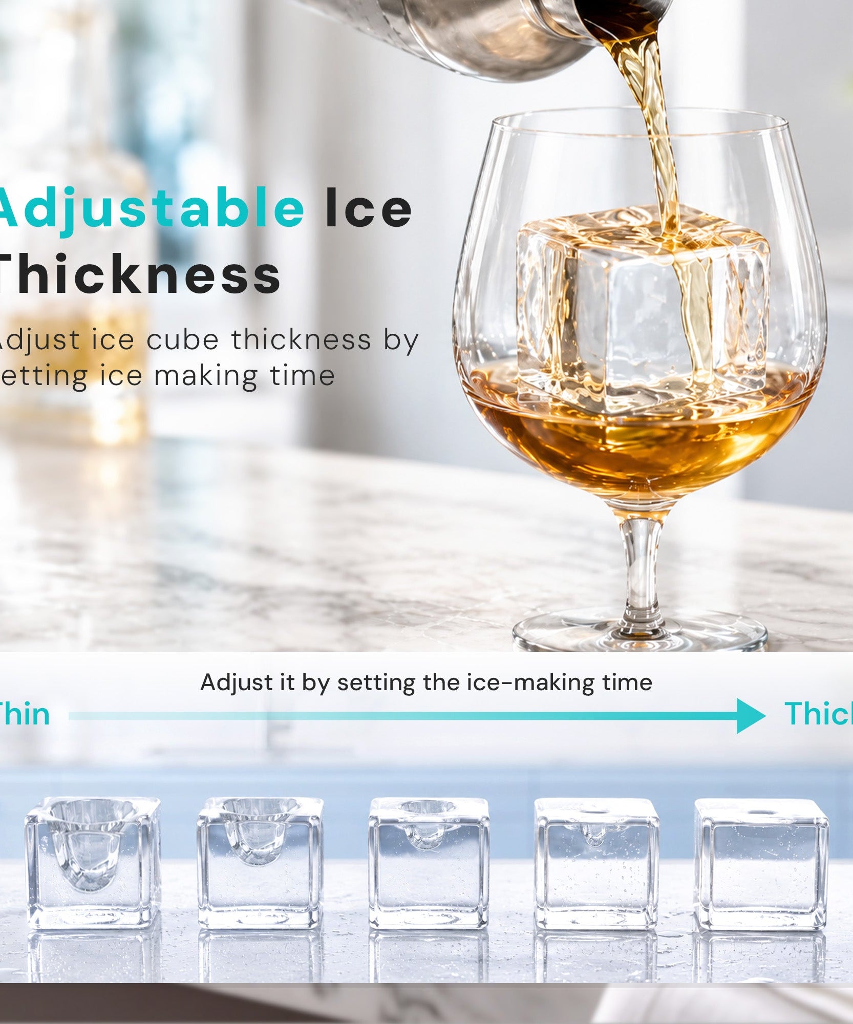 Kismile Clear Square Ice Cubes Maker 58003RIM0
