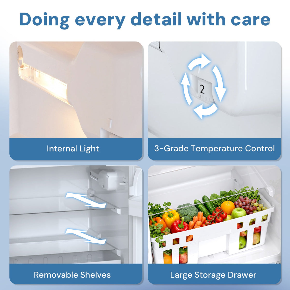 Kismile 3.2 Cu.Ft,Mini Refrigerator with Freezer F5887