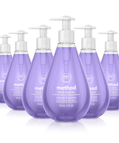 Method® Gel Hand Wash, French Lavender, 12 oz Pump Bottle, 6 Bottles (00031CT)
