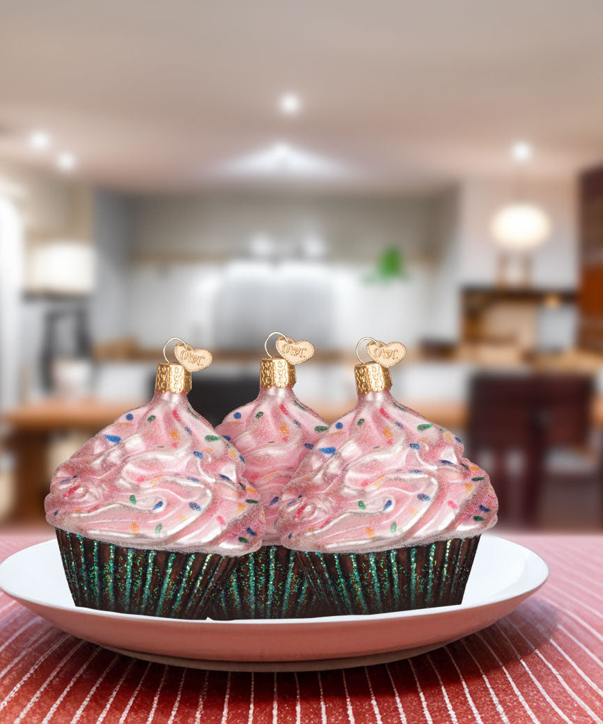 Pink Chocolate Cupcake Ornament