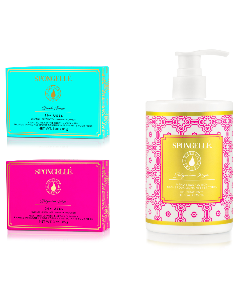 Beach Grass & Bulgarian Rose Pedi Buffer and Body Lotion Set