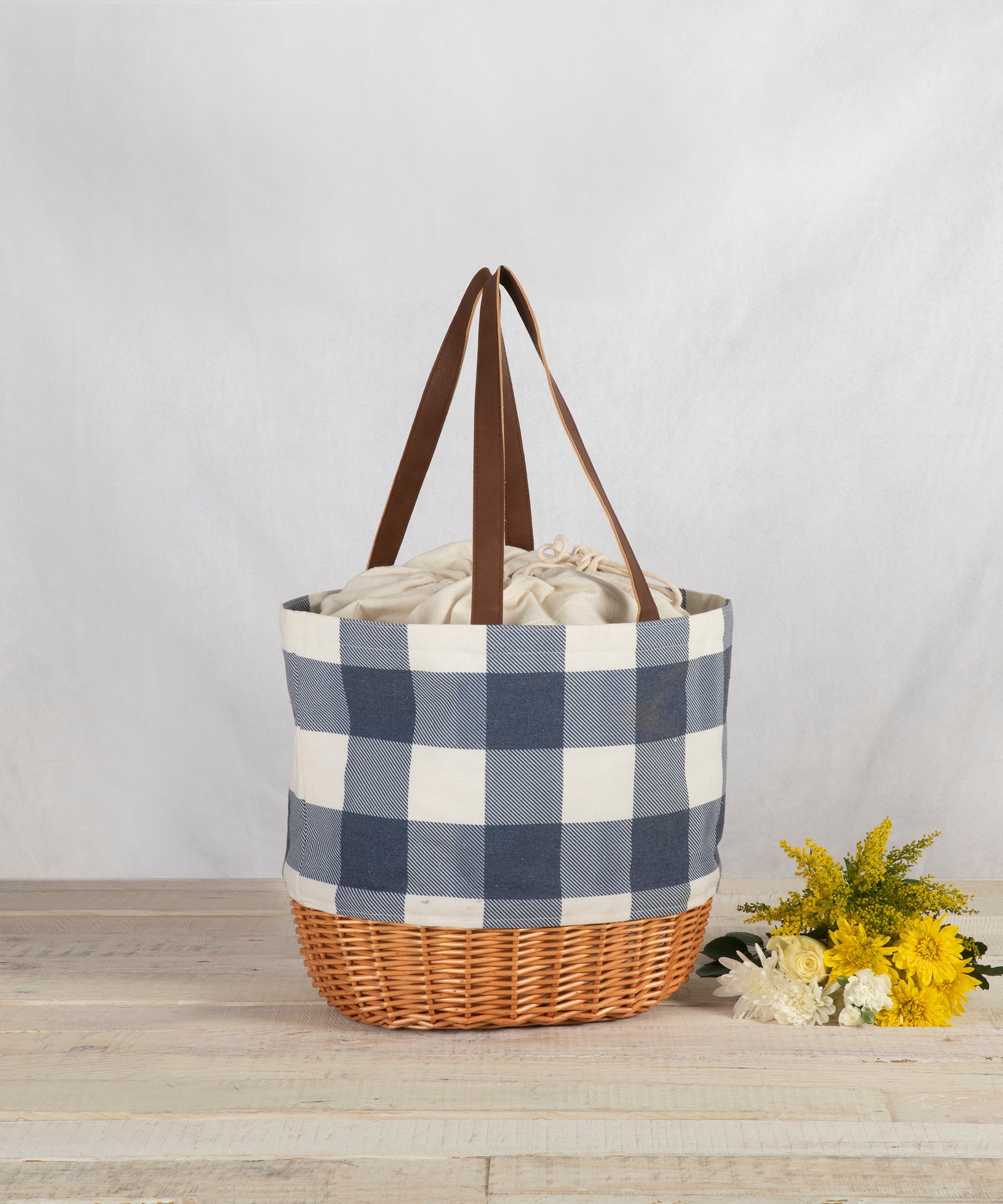 Coronado Canvas and Willow Basket Tote