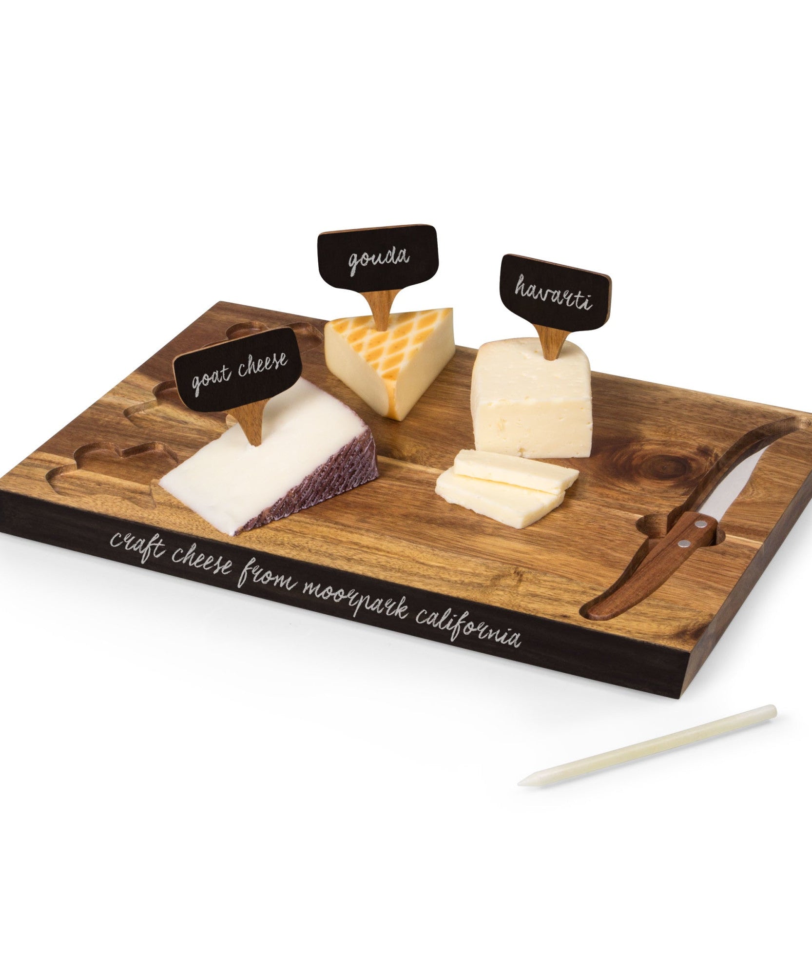 Delio Acacia Cheese Cutting Board & Tools Set