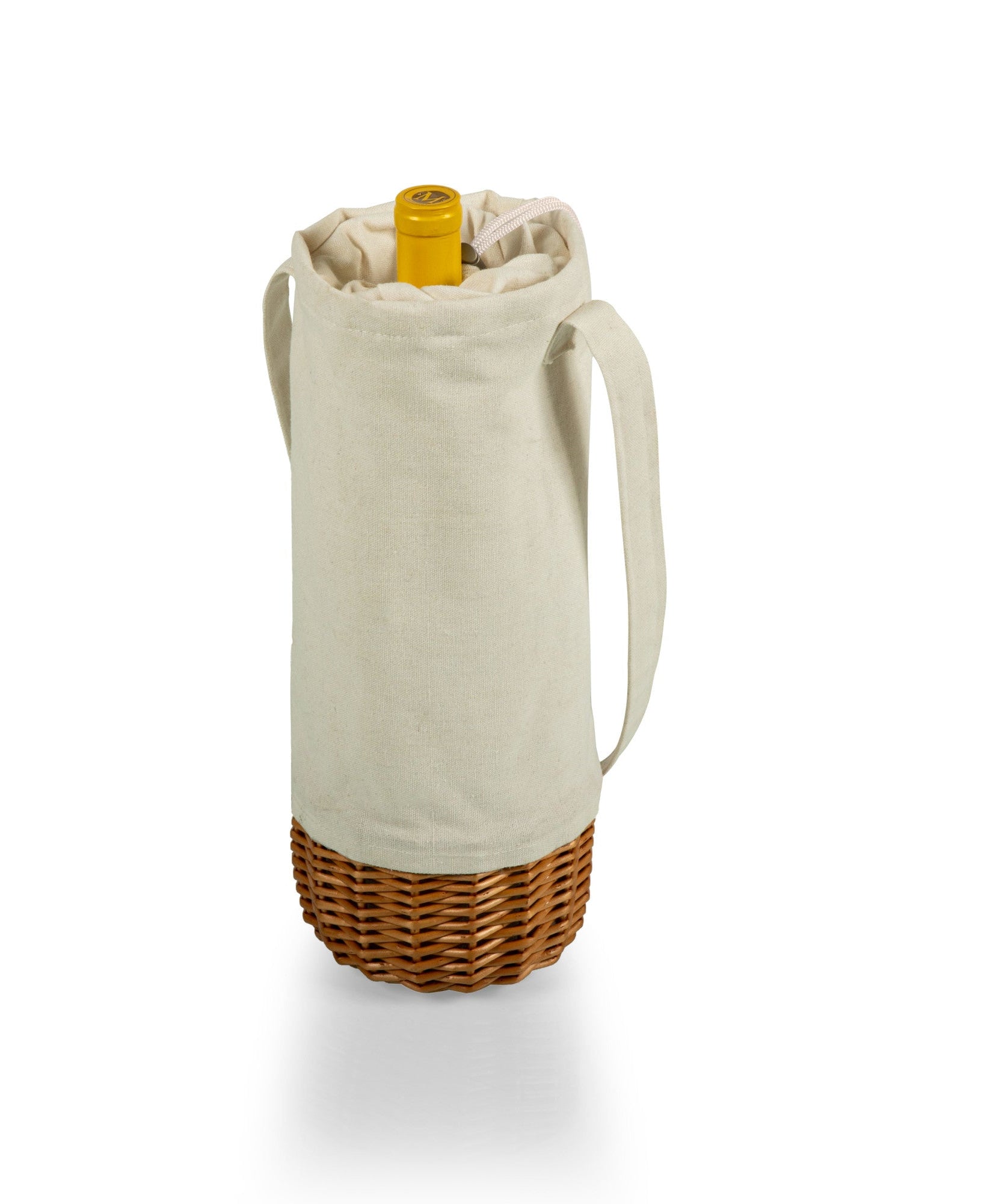 Malbec Insulated Canvas and Willow Wine Bottle Basket