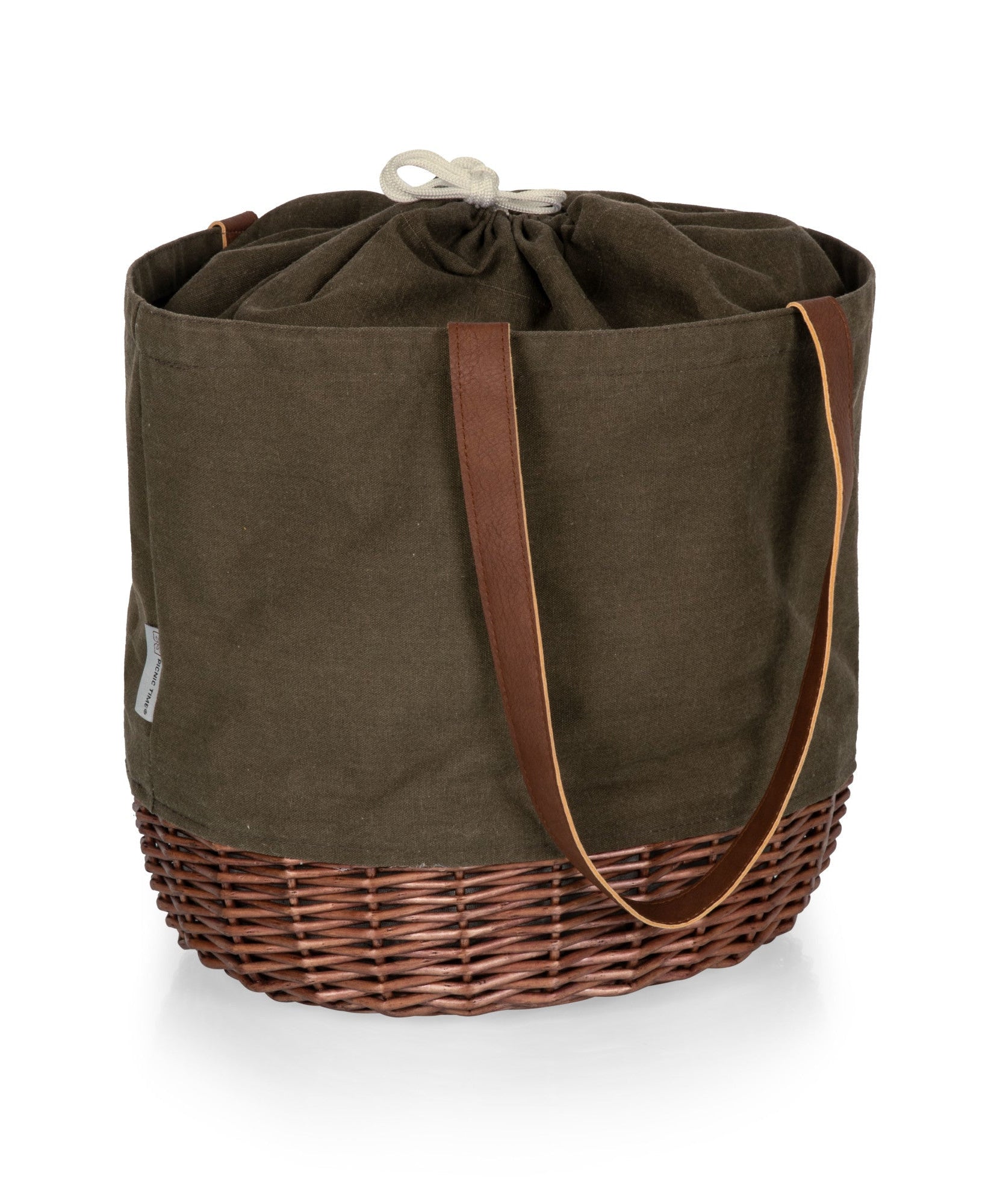 Coronado Canvas and Willow Basket Tote