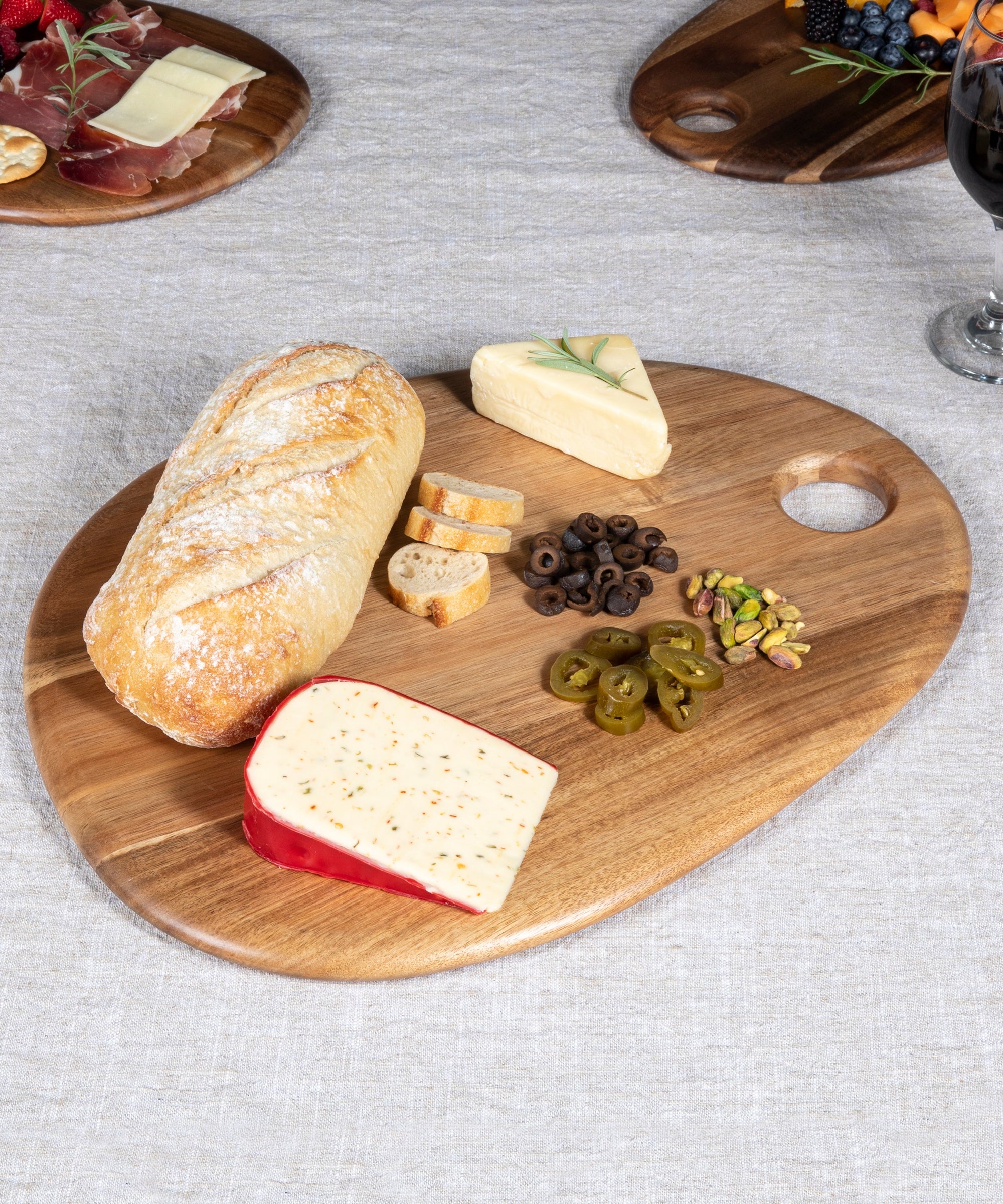 Pebble Shaped Acacia Serving Board 18" x 15"