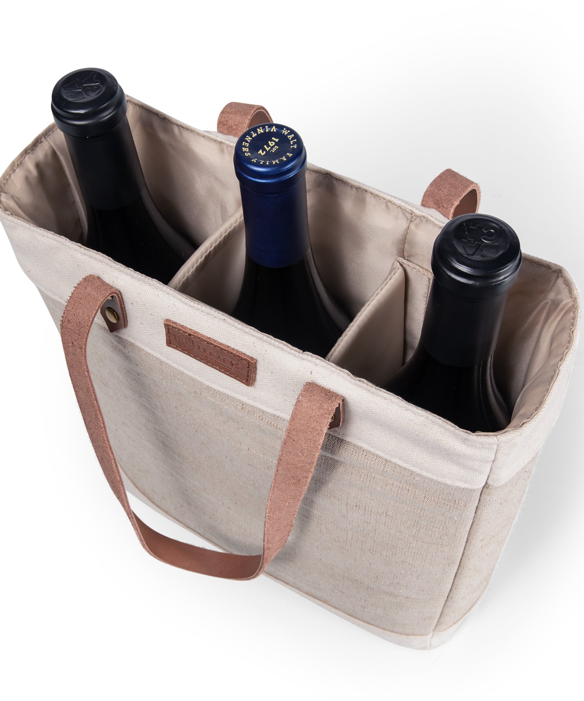 Pinot Jute 3 Bottle Insulated Wine Bag