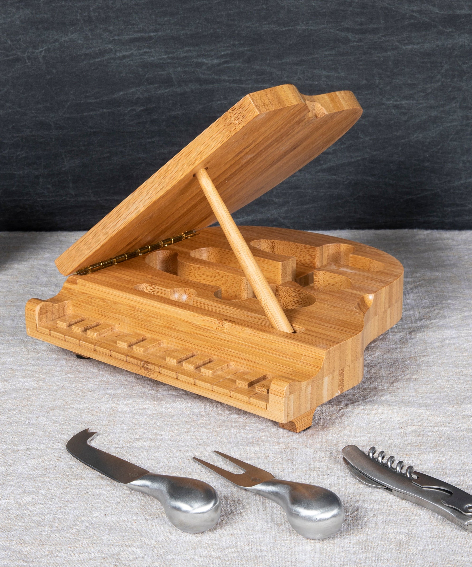 Piano Cheese Cutting Board & Tools Set