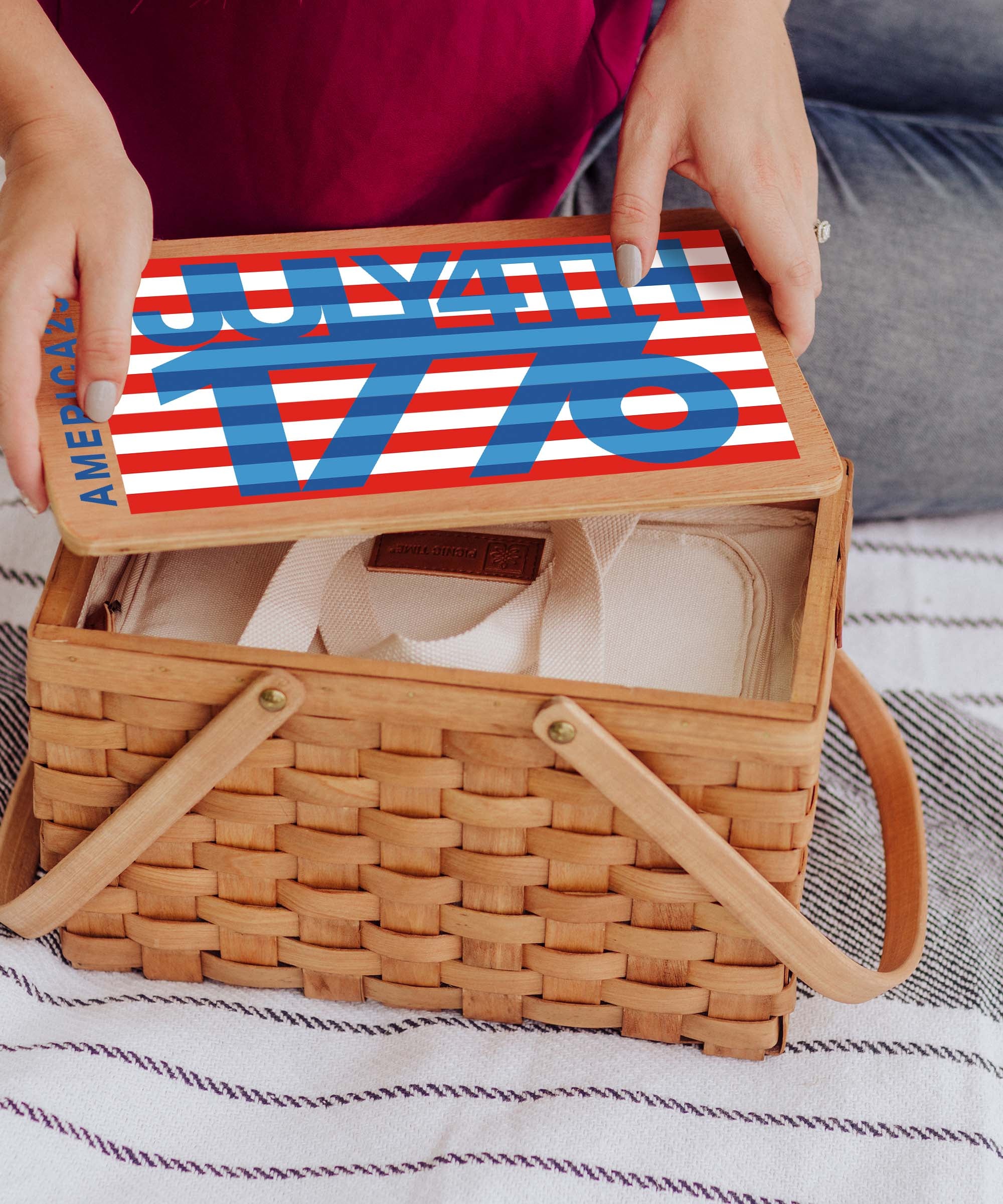 America250 - Poppy Personal Picnic Basket