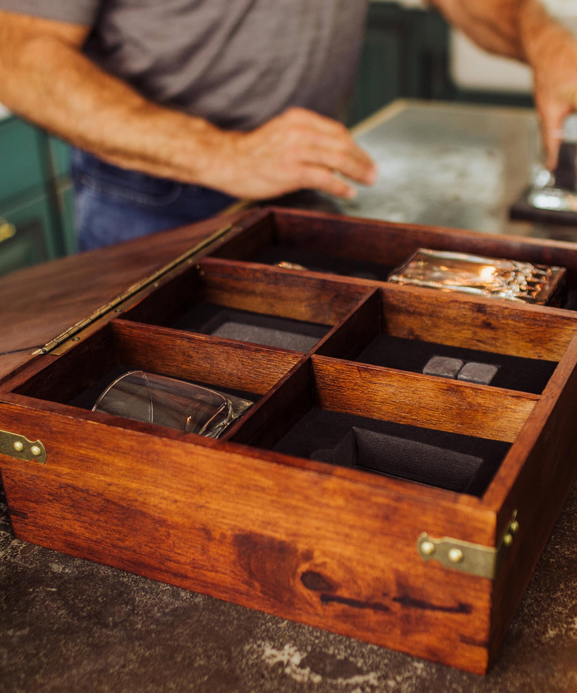 Whiskey Box Gift Set with Decanter