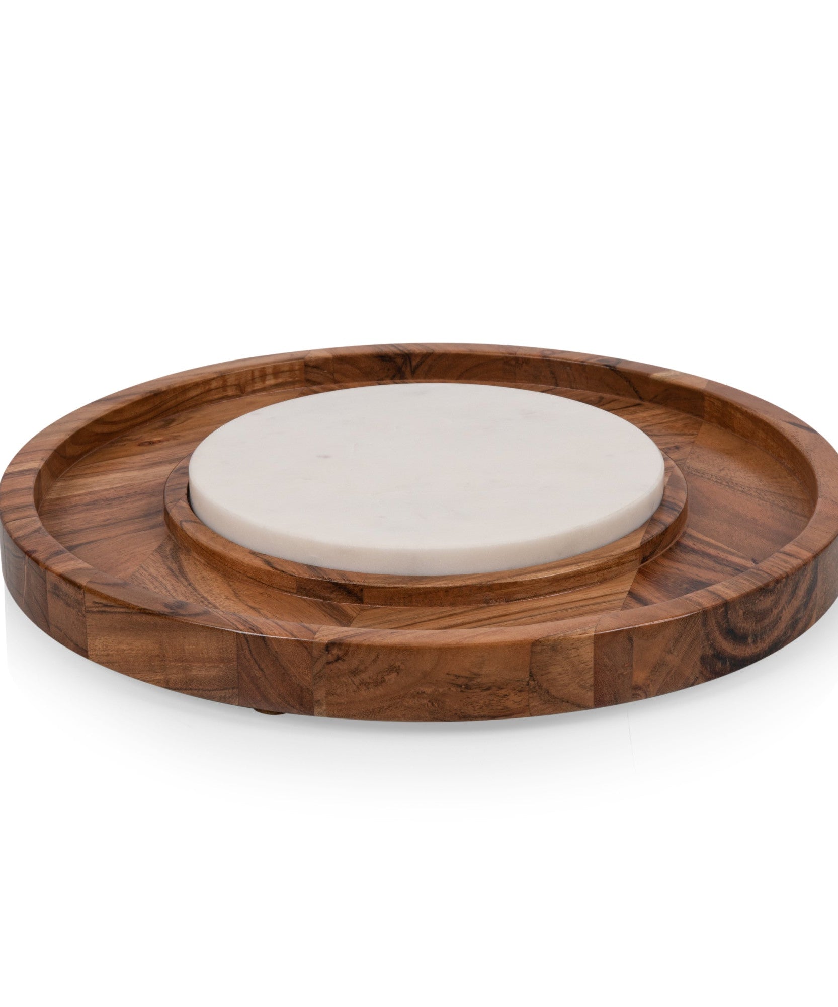 Isla Serving Platter with Marble Cheeseboard Insert
