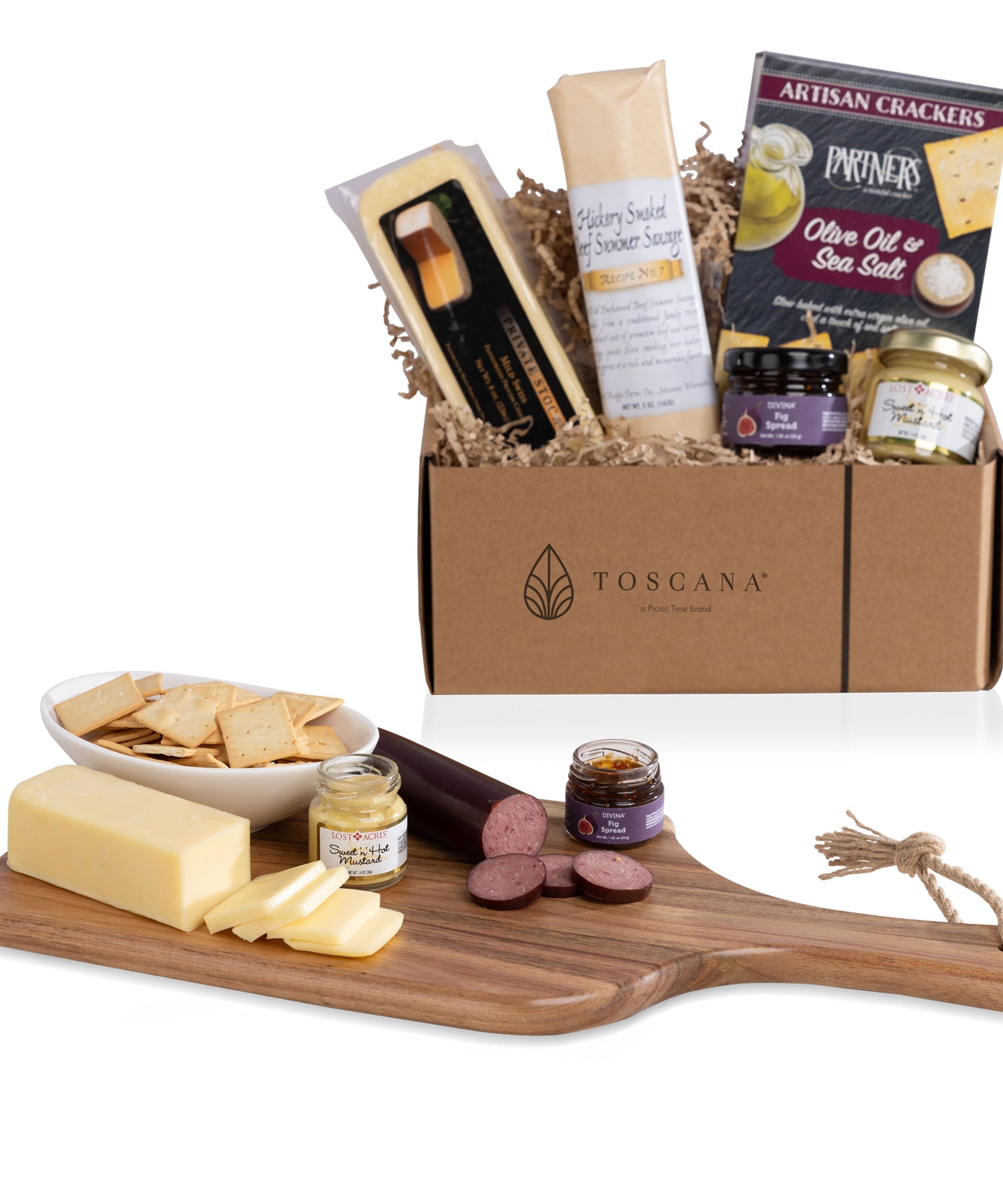 Artisan 18" Charcuterie Board with Gourmet Gift Pack