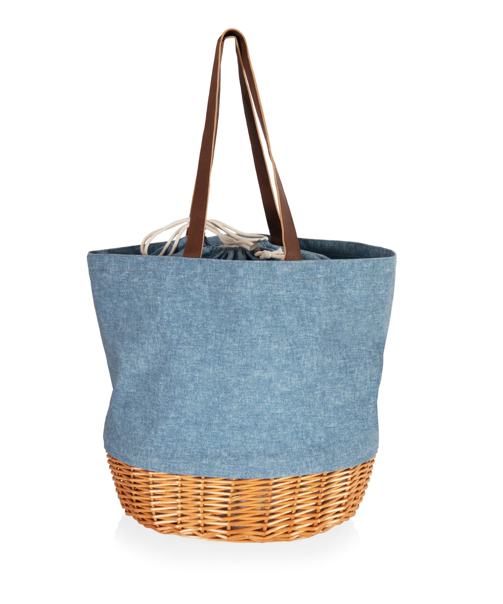 Coronado Canvas and Willow Basket Tote
