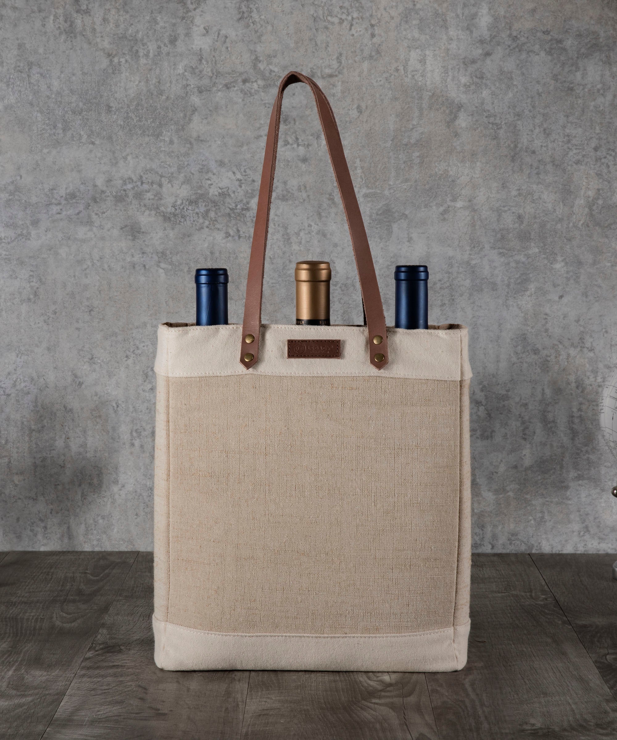 Pinot Jute 3 Bottle Insulated Wine Bag