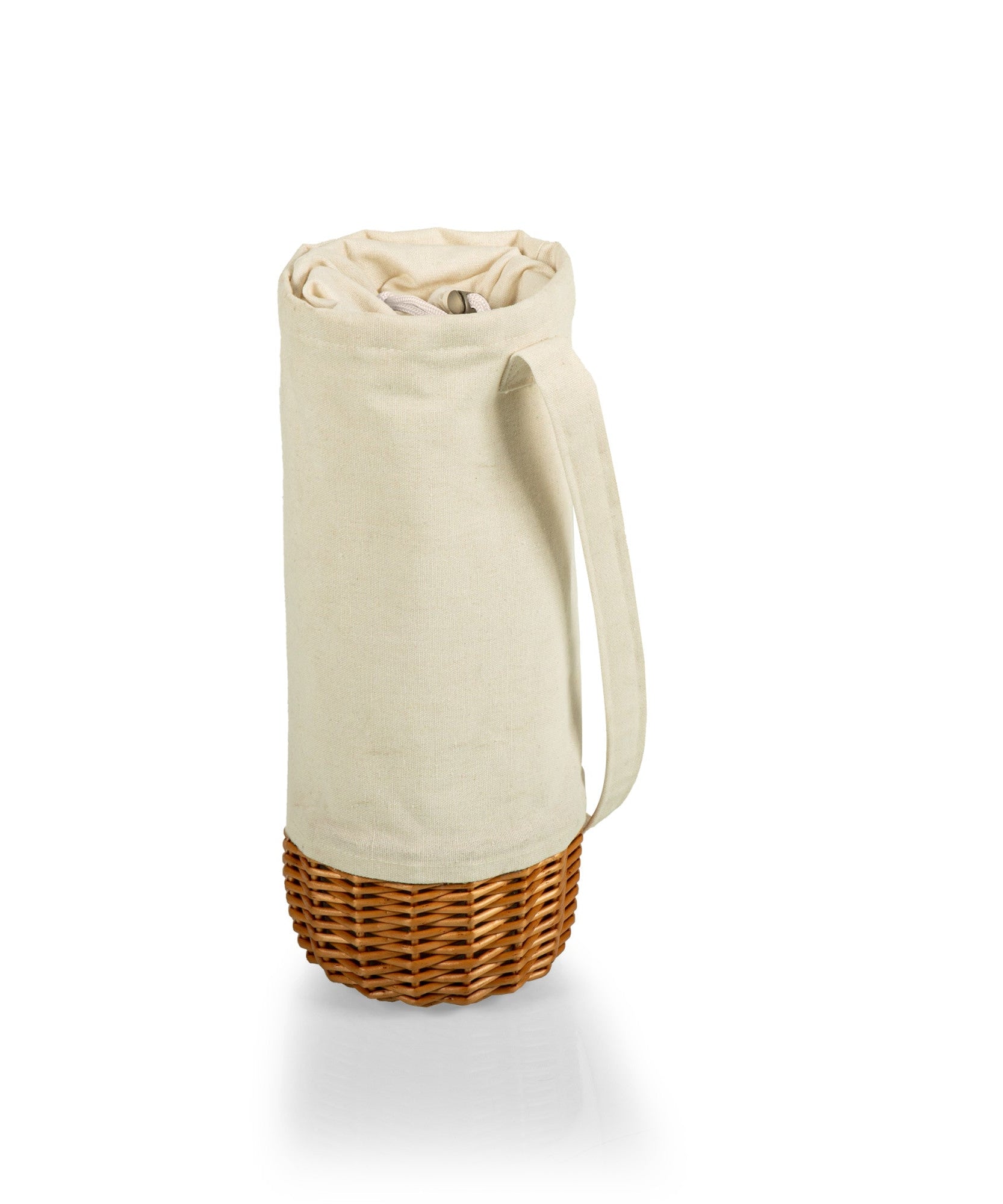 Malbec Insulated Canvas and Willow Wine Bottle Basket