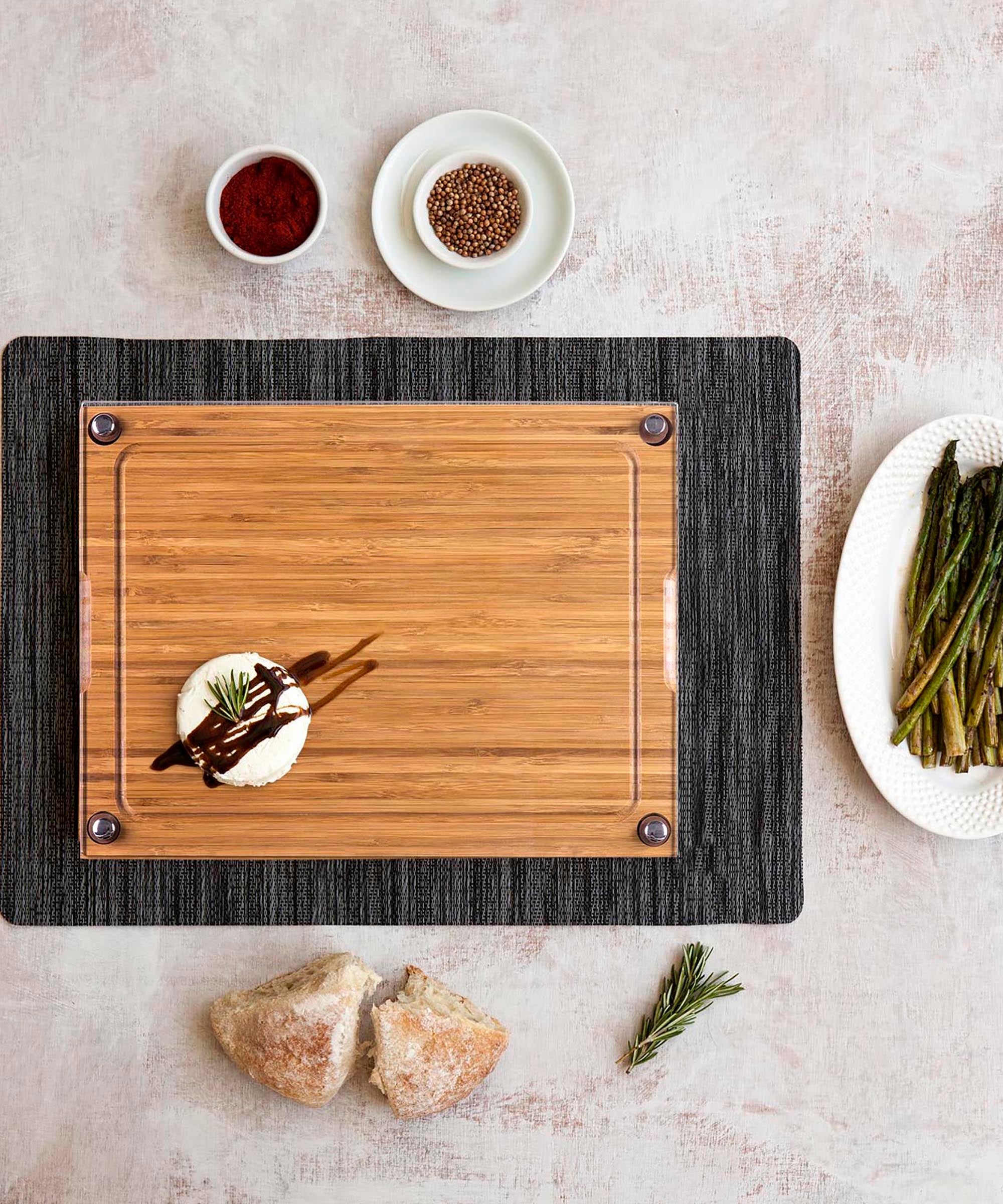 Concerto Glass Top Cheese Cutting Board & Tools Set