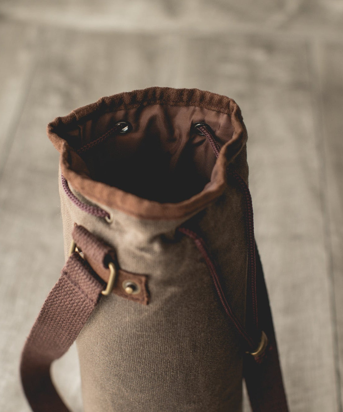 Waxed Canvas Wine Tote