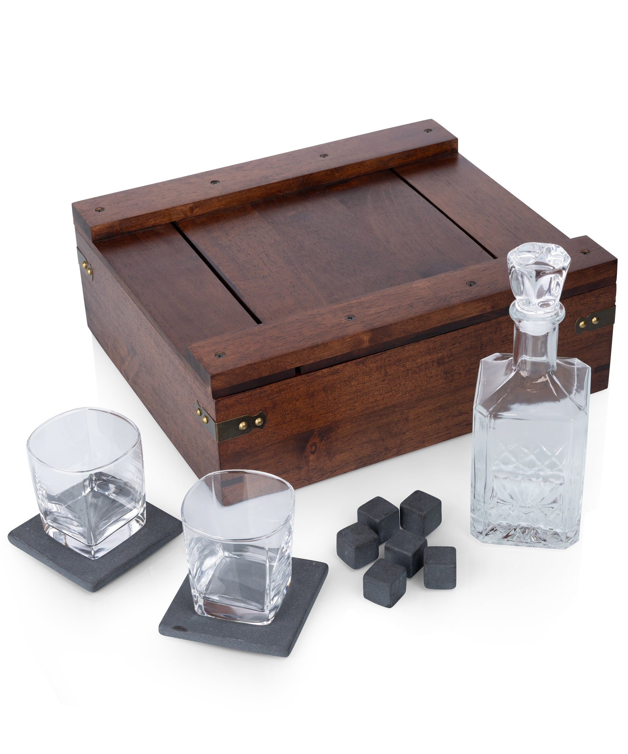 Whiskey Box Gift Set with Decanter