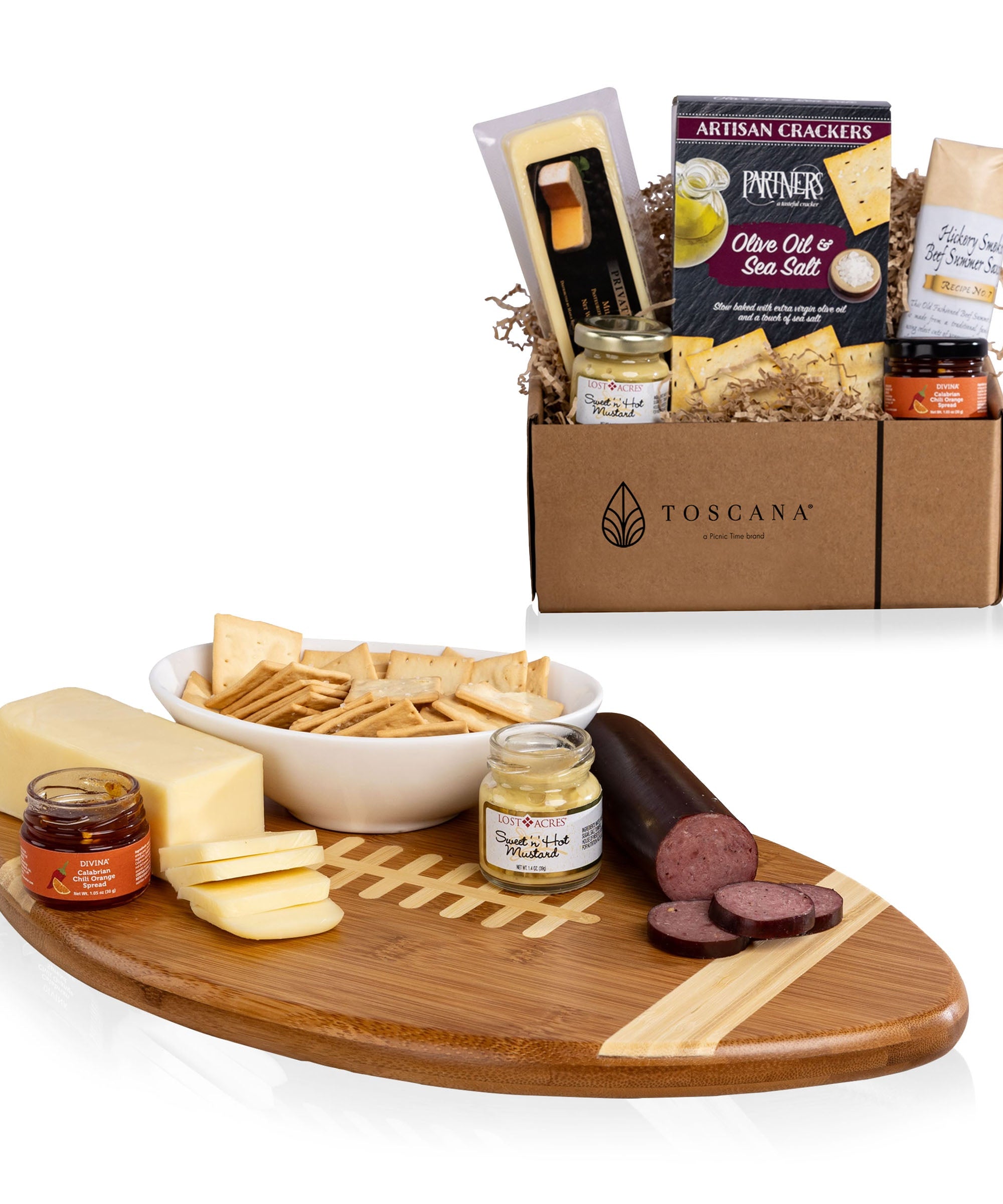 Touchdown! Cutting Board with Gourmet Gift Pack