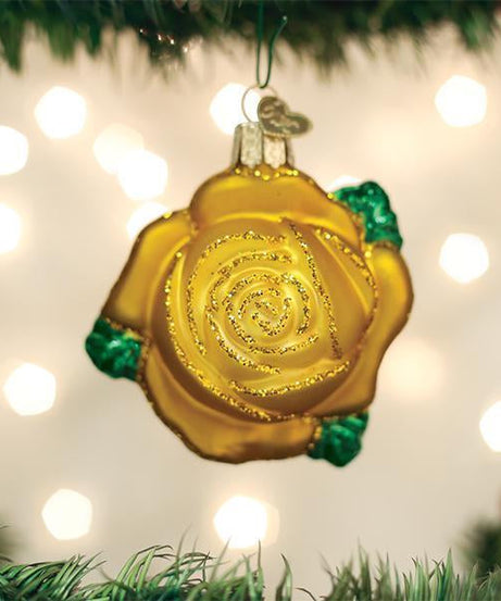 Yellow Rose Ornament