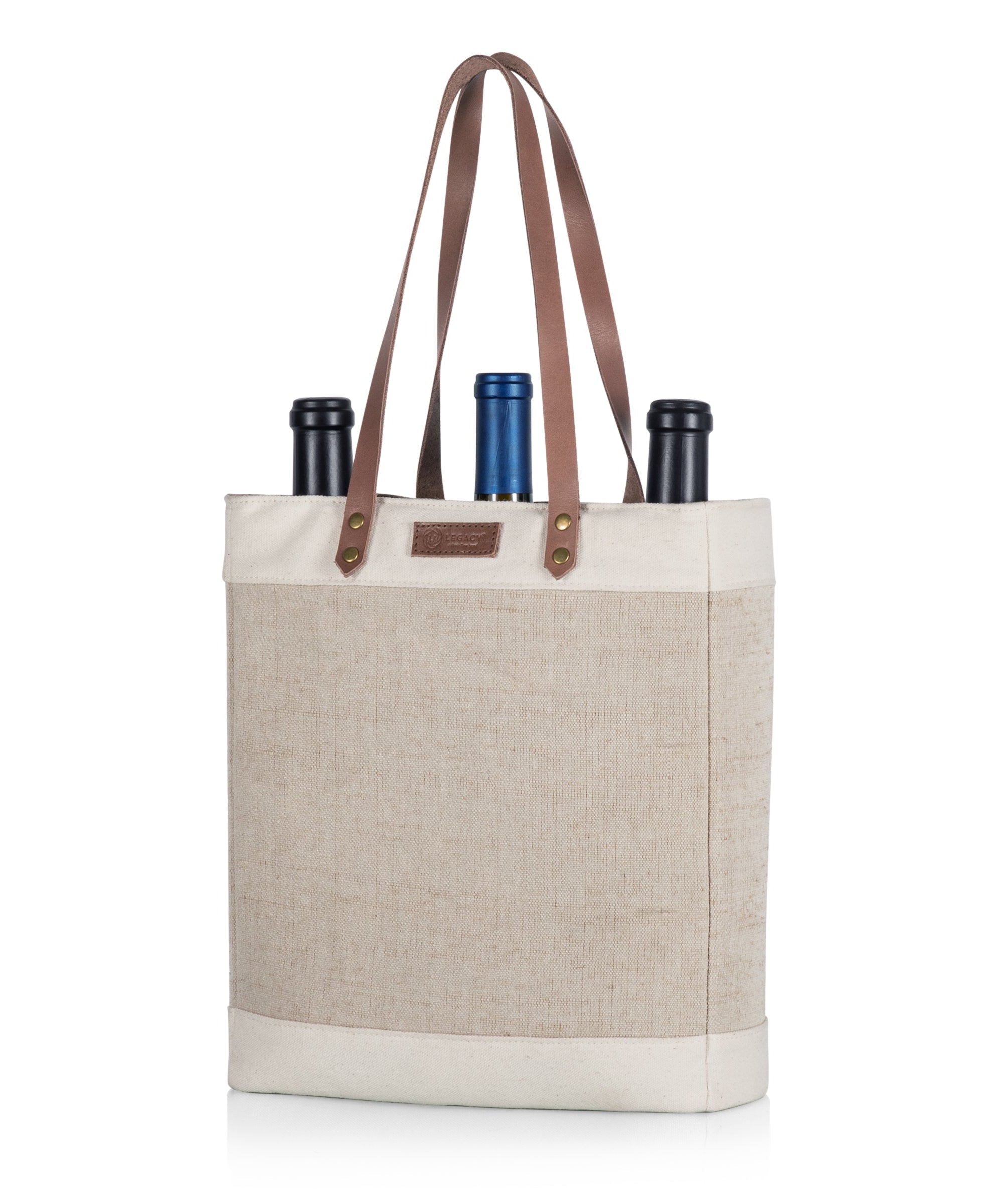 Pinot Jute 3 Bottle Insulated Wine Bag