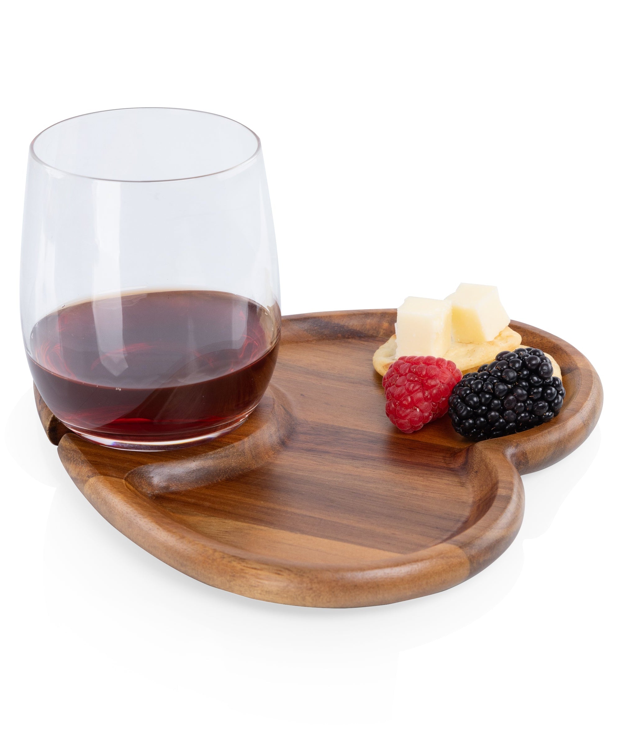 Heart Shaped Wine Appetizer Plate Set of 4