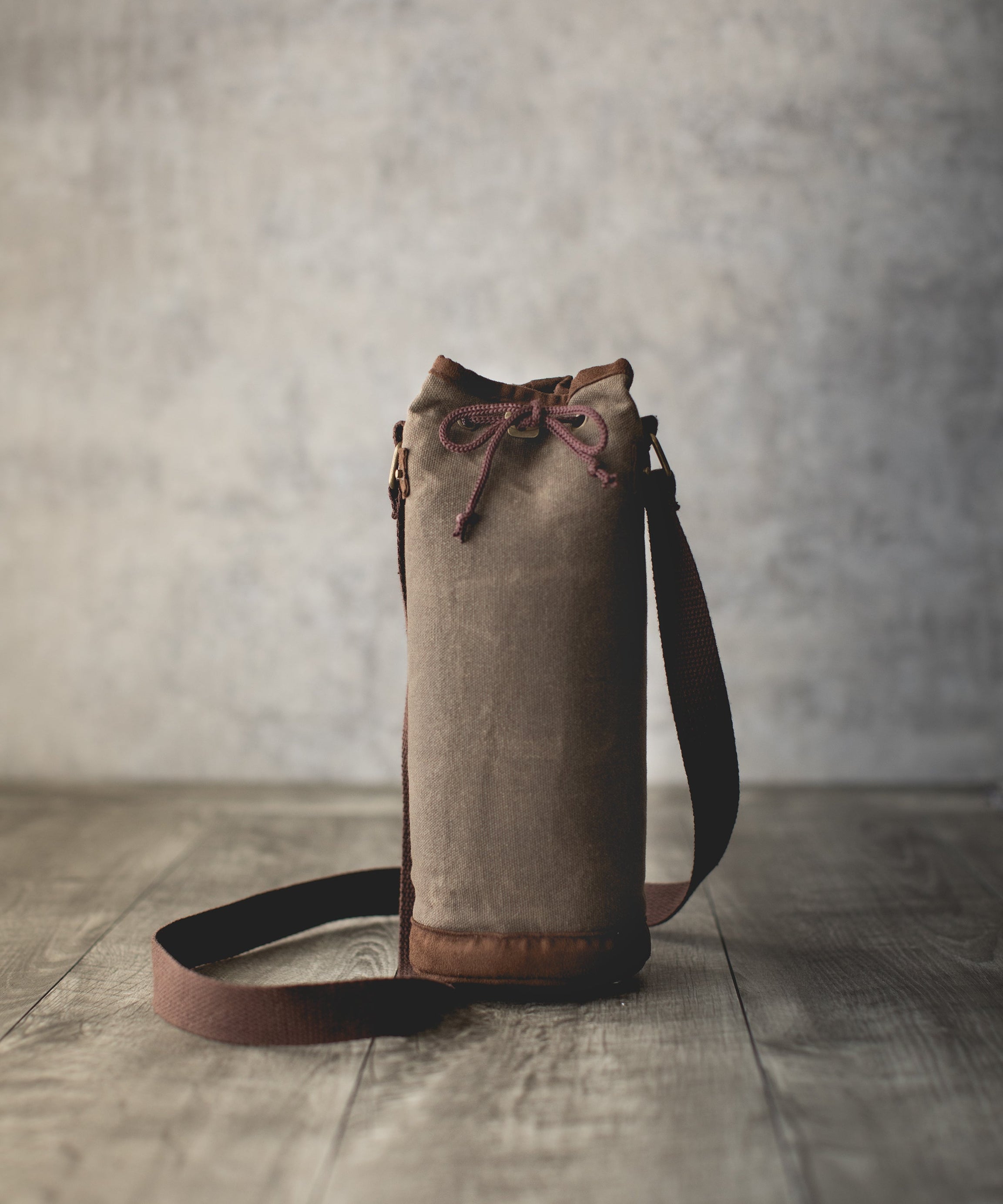 Waxed Canvas Wine Tote