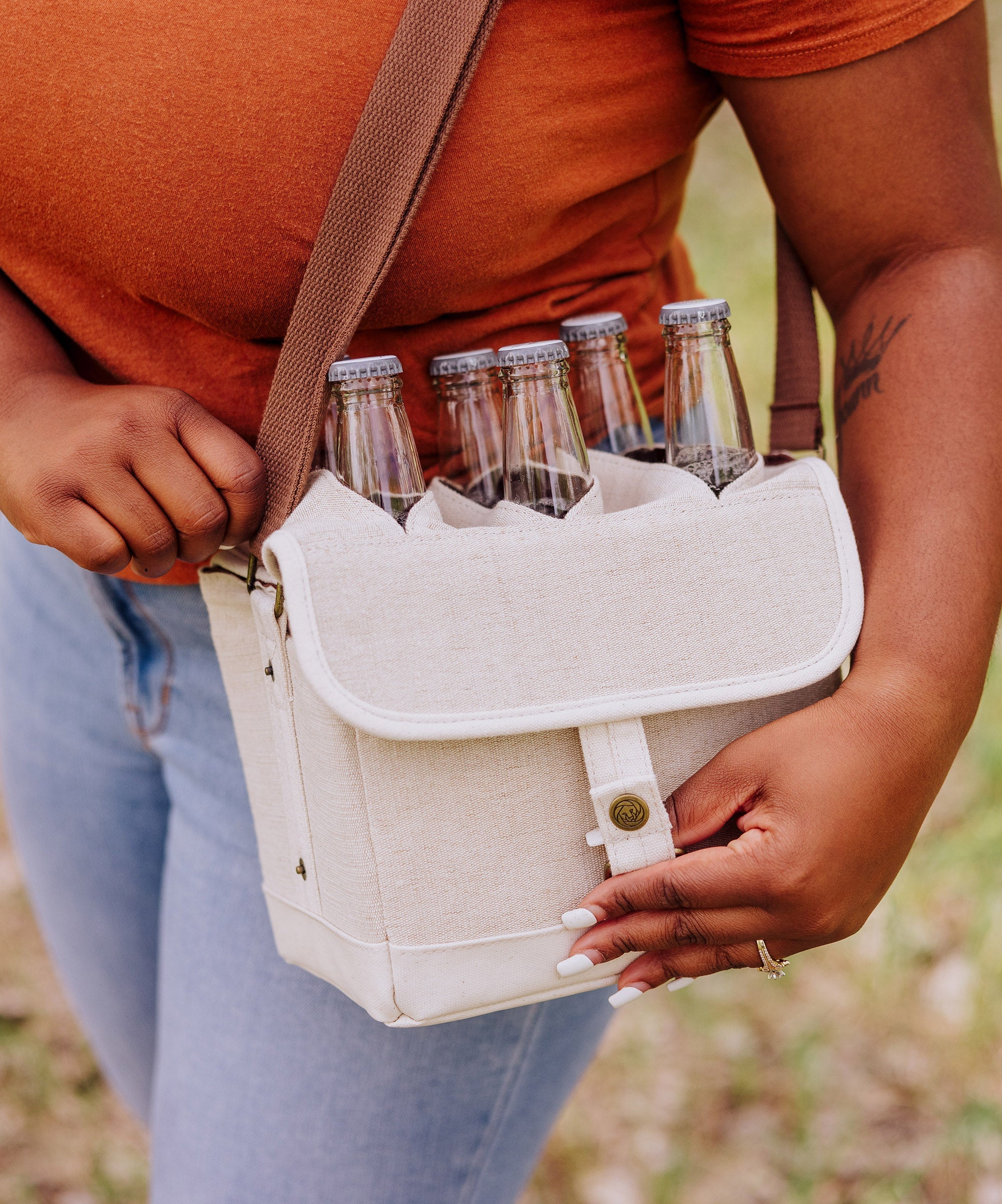 Beer Caddy Cooler Tote with Opener