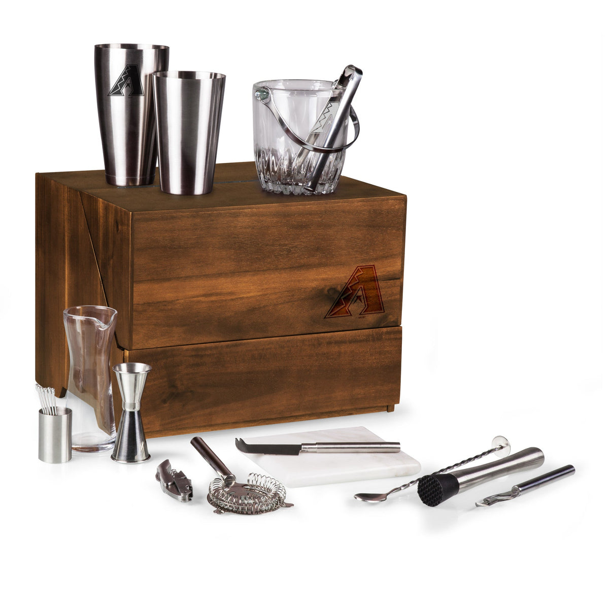 Arizona Diamondbacks - Madison Acacia Tabletop Bar Set - Grazingbelles