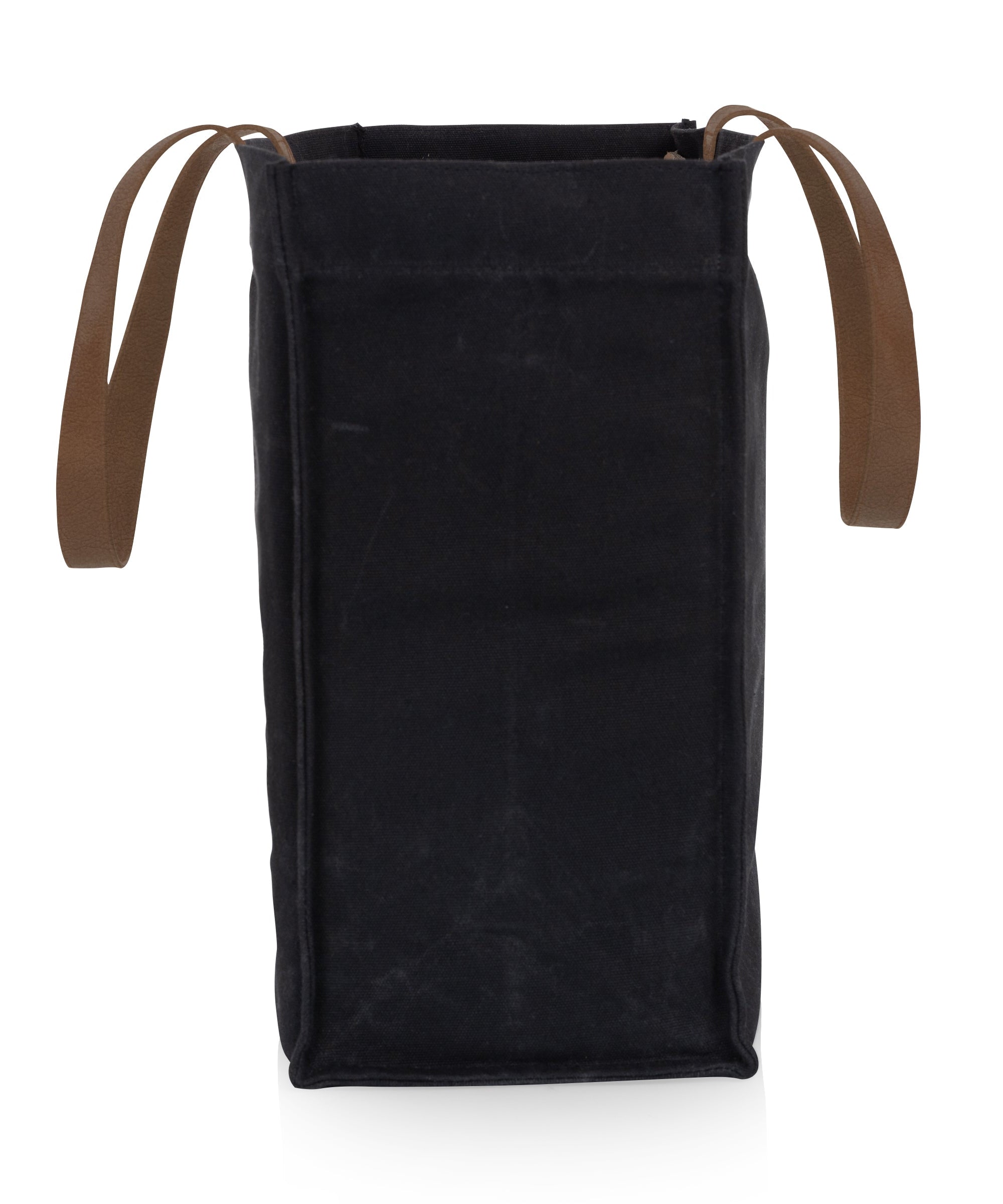 Market Waxed Canvas Tote with Leatherette Handles