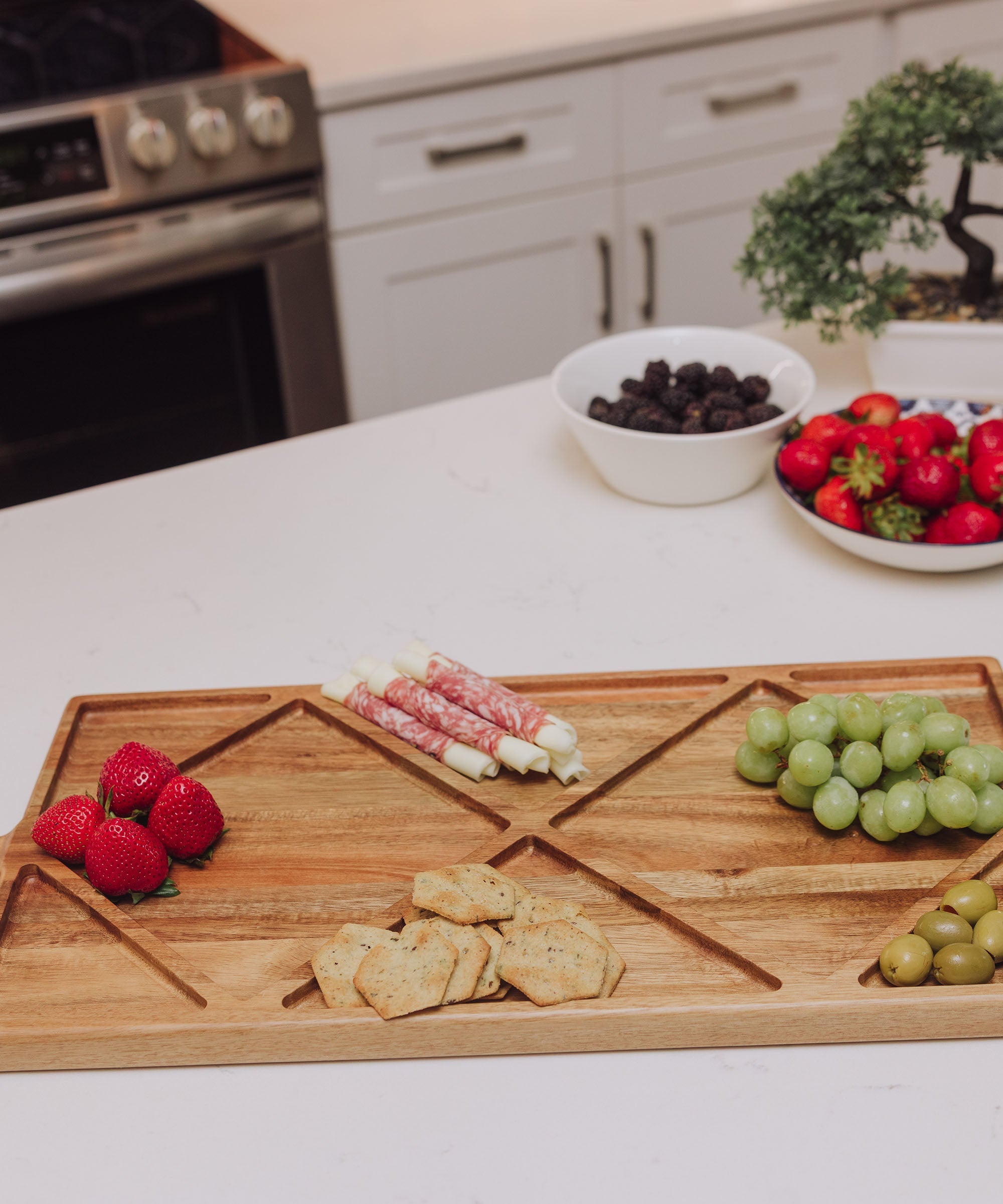 Acacia Grazing Charcuterie Sectioned Serving Board