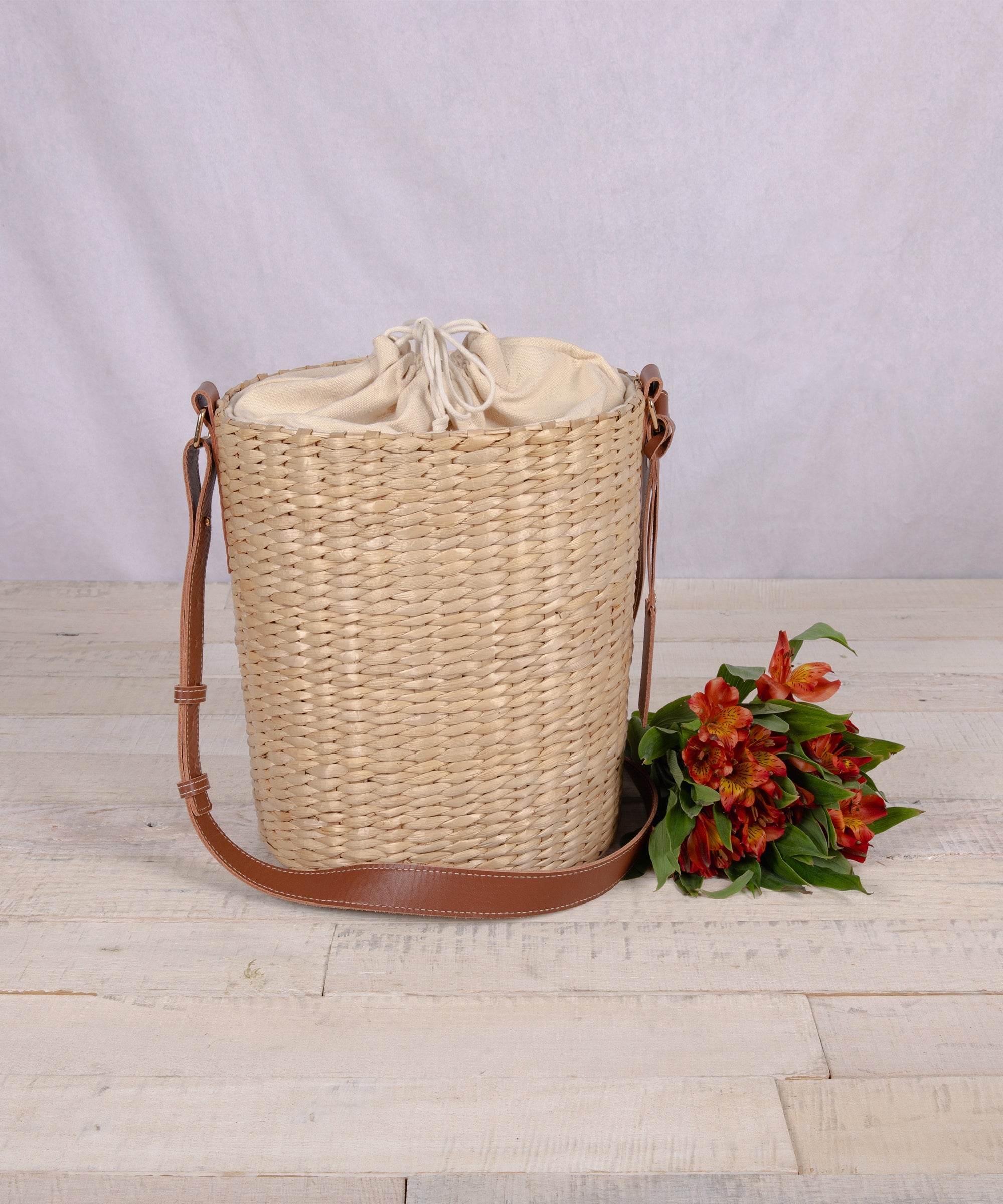 Palermo - Rush Insulated Bucket Tote with Leather Straps