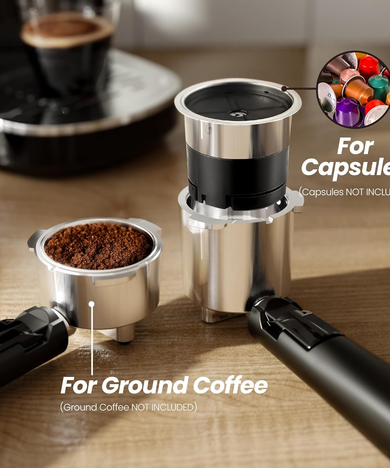 Espresso Machine ,Semi-Automatic Coffee Maker with Bean Grinder and Milk Frother Steam Wand CM8050 - Grazingbelles