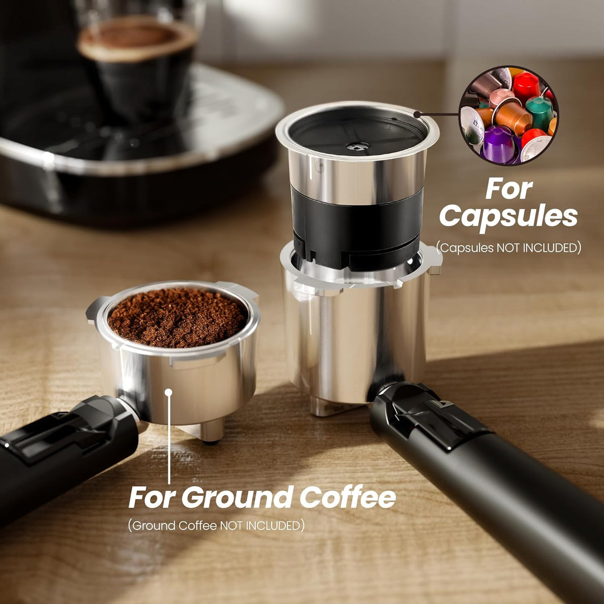 Espresso Machine ,Semi-Automatic Coffee Maker with Bean Grinder and Milk Frother Steam Wand CM8050 - Grazingbelles
