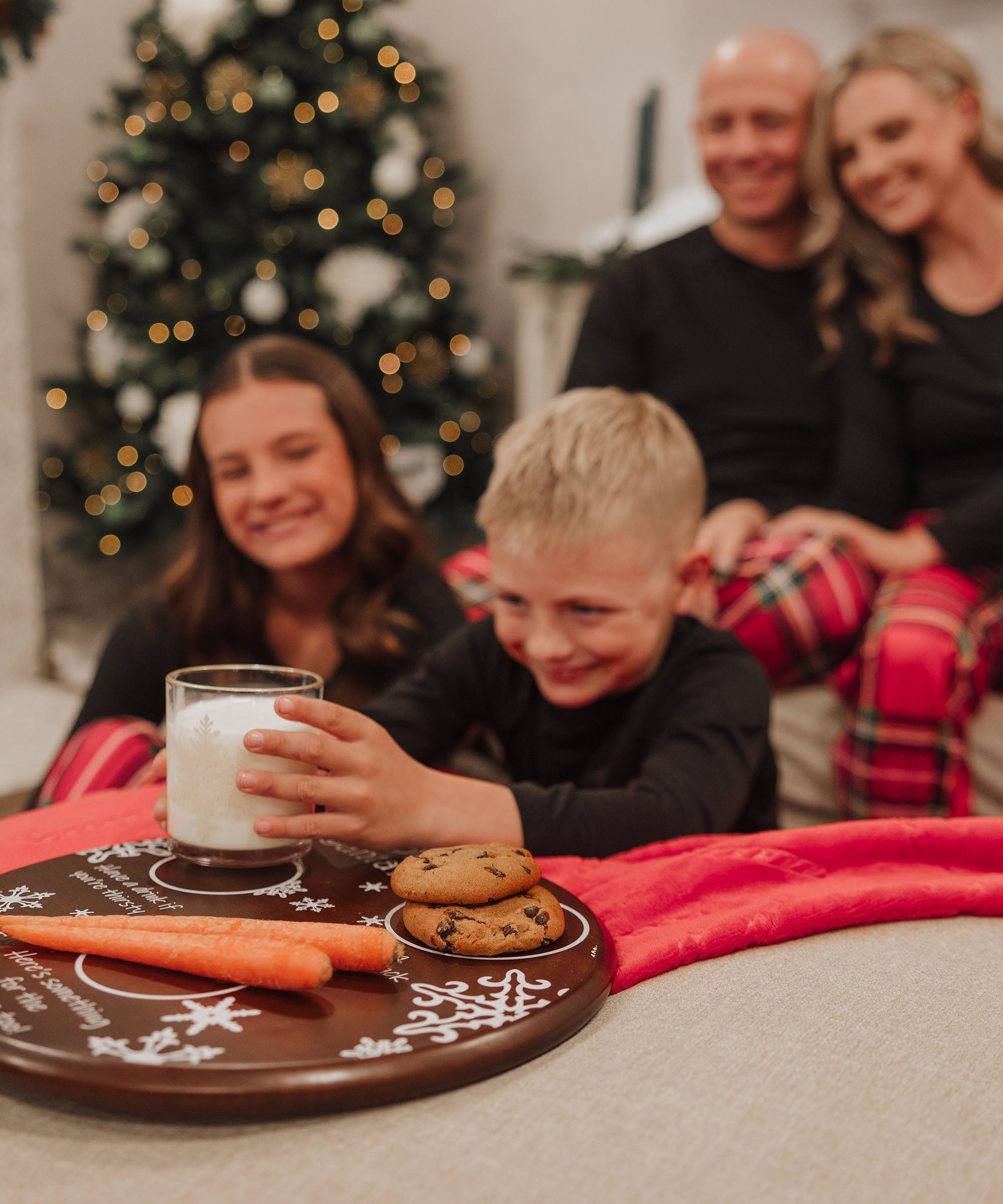 Dear Santa Milk & Cookies Serving Tray