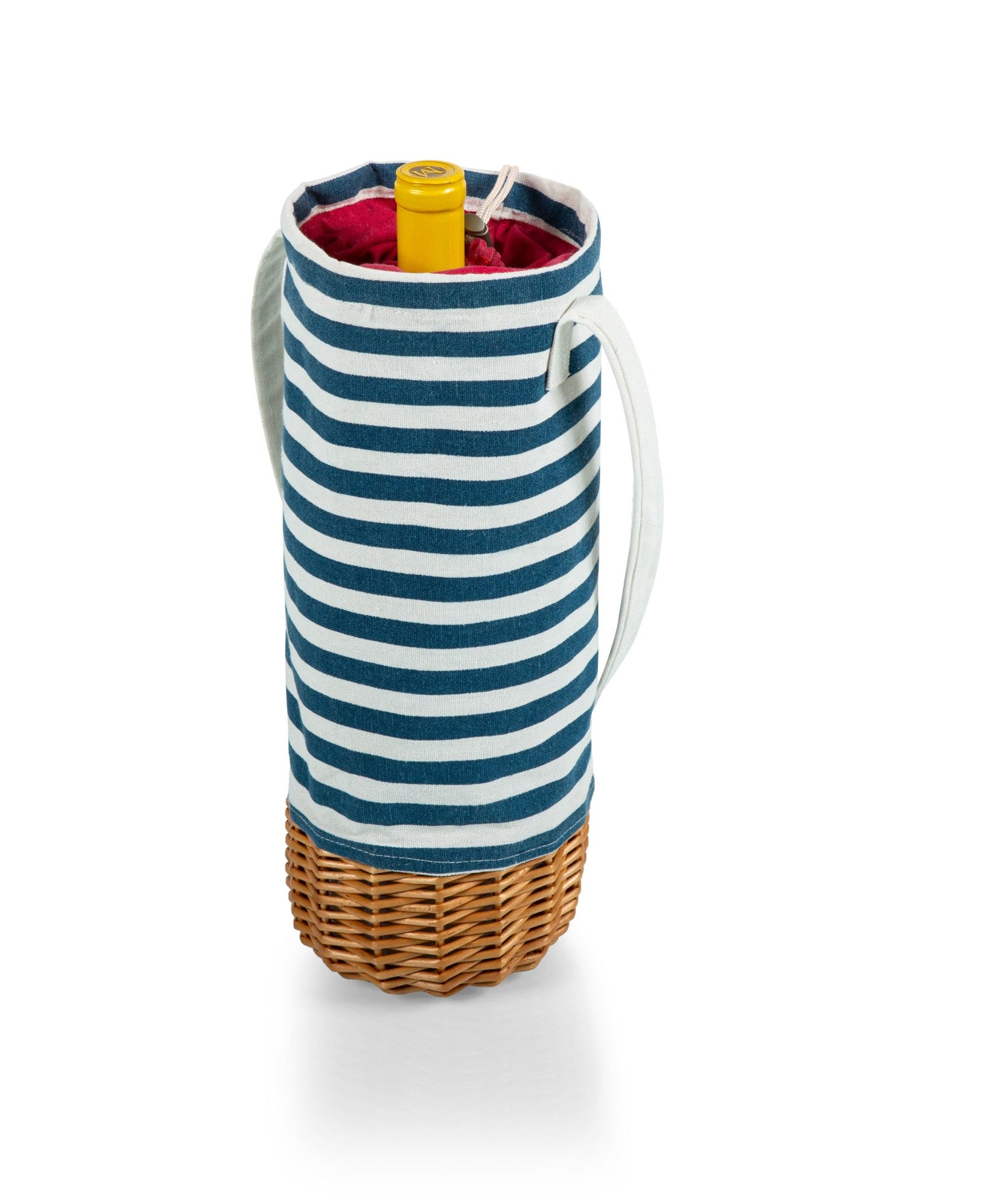 Malbec Insulated Canvas and Willow Wine Bottle Basket